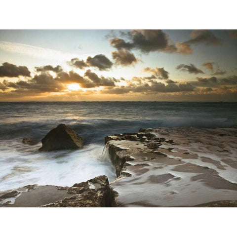 Splendid Sunrise Gold Ornate Wood Framed Art Print with Double Matting by Frank, Assaf