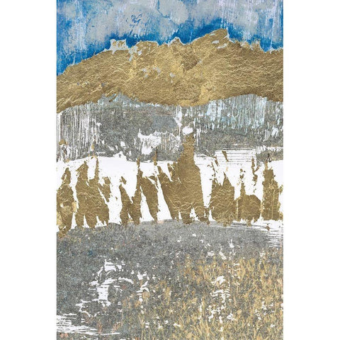 Gold Touch I White Modern Wood Framed Art Print by Bernsen, Leslie