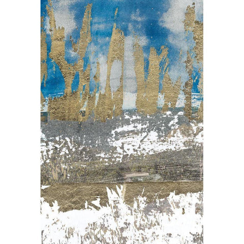 Gold Touch II Black Modern Wood Framed Art Print with Double Matting by Bernsen, Leslie