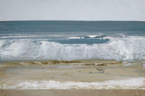 Spindrift 2 White Modern Wood Framed Art Print with Double Matting by Gold, Caroline