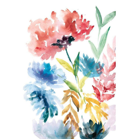 Lush Floral I Black Modern Wood Framed Art Print by Meyers, Rebecca