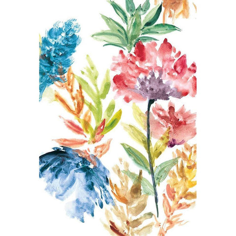 Lush Floral II White Modern Wood Framed Art Print by Meyers, Rebecca