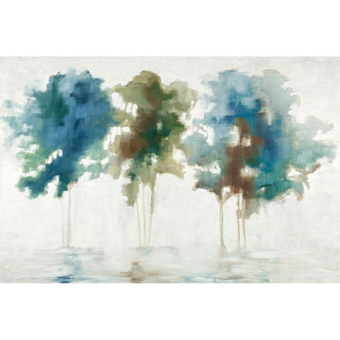 Tree Trio Black Modern Wood Framed Art Print by Ellens, Jacqueline
