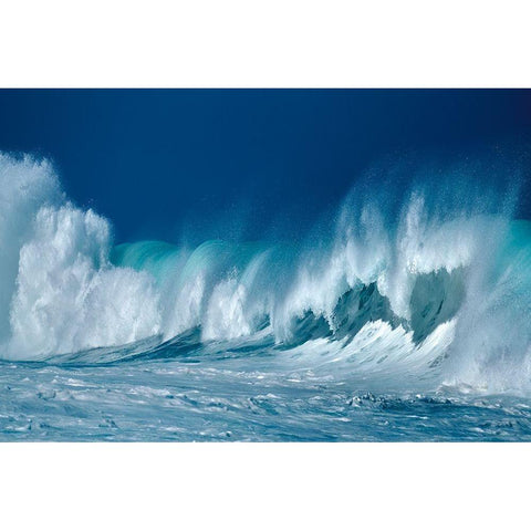 Breaking Waves White Modern Wood Framed Art Print by Frates, Dennis