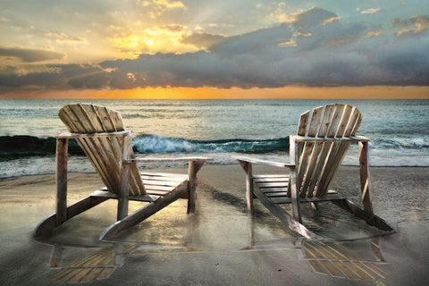 Island Song Black Ornate Wood Framed Art Print with Double Matting by Celebrate Life Gallery