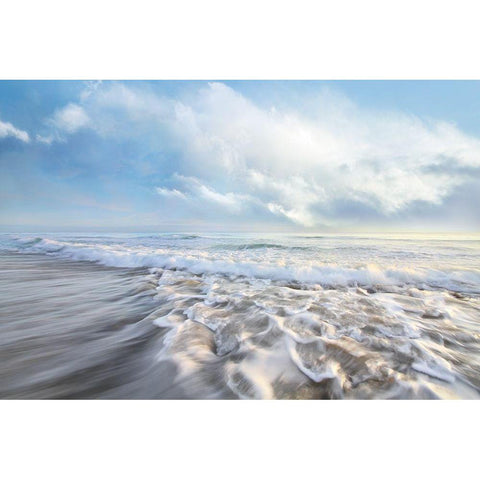 Seafoam Black Modern Wood Framed Art Print with Double Matting by Celebrate Life Gallery,