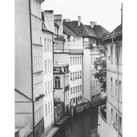 Little Canal Prague Czech Republic White Modern Wood Framed Art Print by Schick, Cyndi