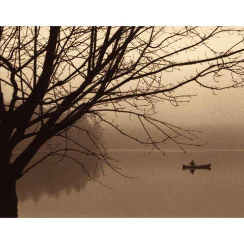 Quiet Seclusion I Black Modern Wood Framed Art Print with Double Matting by Harris, Keith