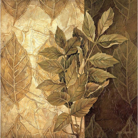 Leaf Patterns IV White Modern Wood Framed Art Print by Thompson, Linda
