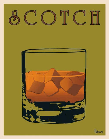 Scotch White Modern Wood Framed Art Print with Double Matting by Harlem, Lee