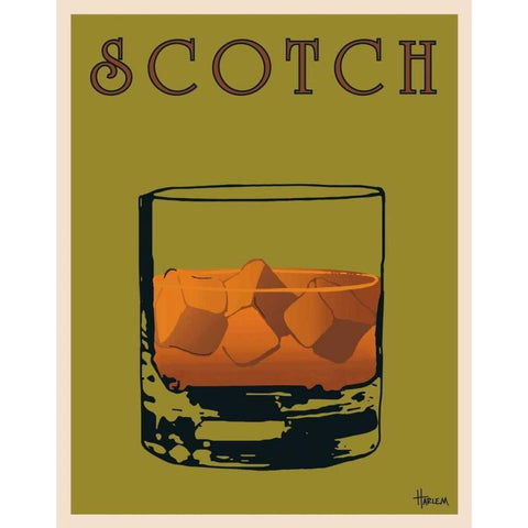 Scotch White Modern Wood Framed Art Print by Harlem, Lee