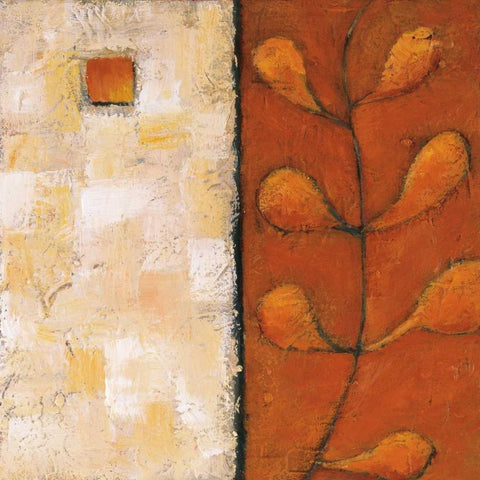 Seasons I White Modern Wood Framed Art Print with Double Matting by Salemink-Roos, Ursula