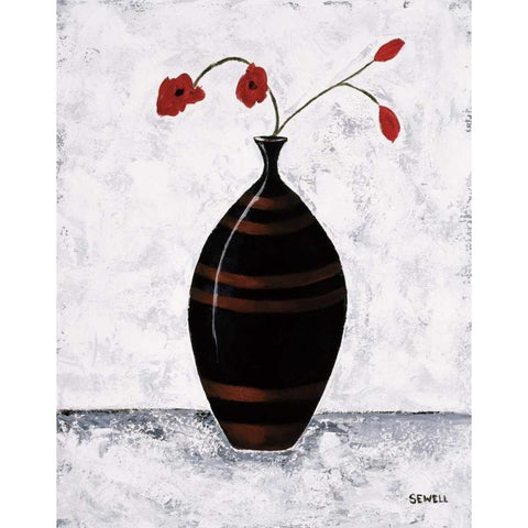 Eregansu II Black Modern Wood Framed Art Print by Sewell, Krista