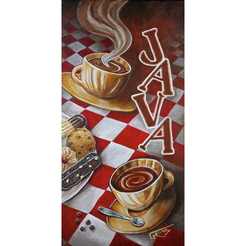 Java Moment Gold Ornate Wood Framed Art Print with Double Matting by Grundy, Stephen