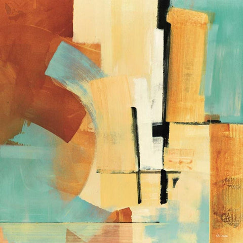 Desert Oasis I White Modern Wood Framed Art Print with Double Matting by Li-Leger, Noah