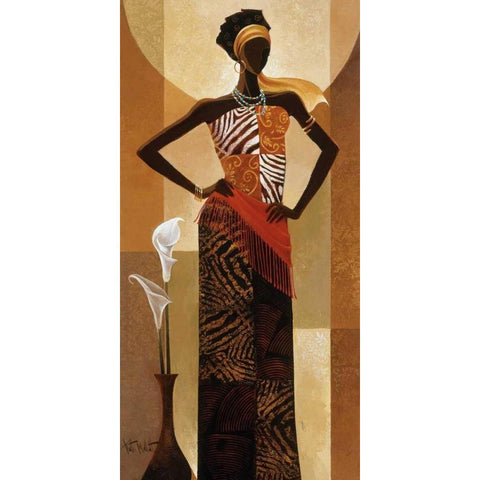 Amira Black Modern Wood Framed Art Print by Mallett, Keith