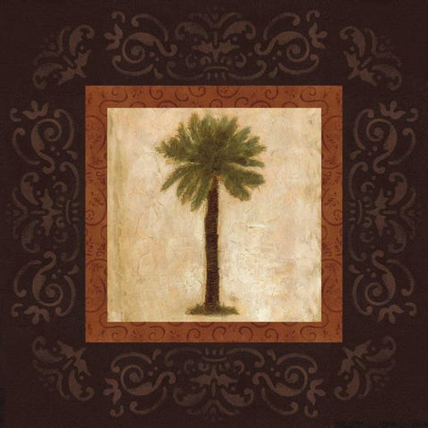 Sago Palm Black Ornate Wood Framed Art Print with Double Matting by Mallett, Keith