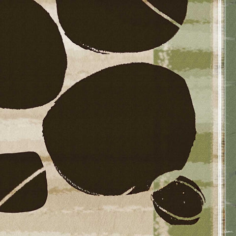 Skipping Stones IV Black Modern Wood Framed Art Print by NOAH