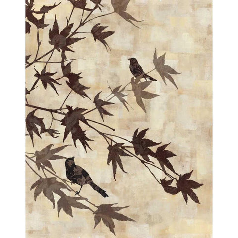 Maple Chorus I Black Modern Wood Framed Art Print with Double Matting by Mallett, Keith