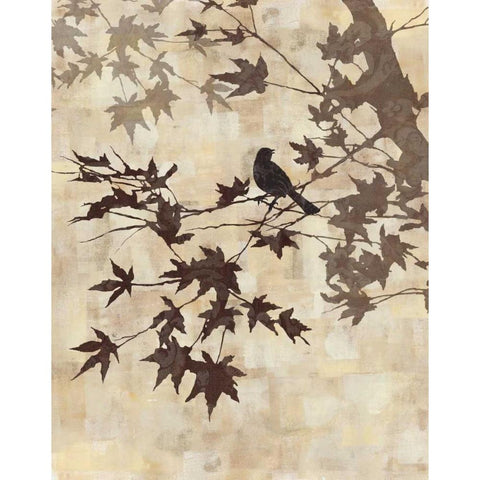 Maple Chorus II Black Modern Wood Framed Art Print with Double Matting by Mallett, Keith