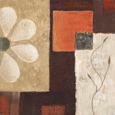 Flower Power I Black Modern Wood Framed Art Print with Double Matting by Salemink-Roos, Ursula