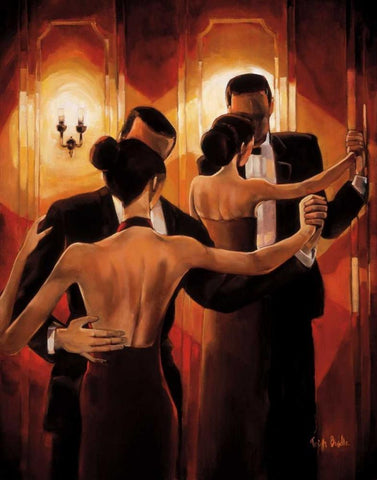 Tango Shop II Black Ornate Wood Framed Art Print with Double Matting by Biddle, Trish