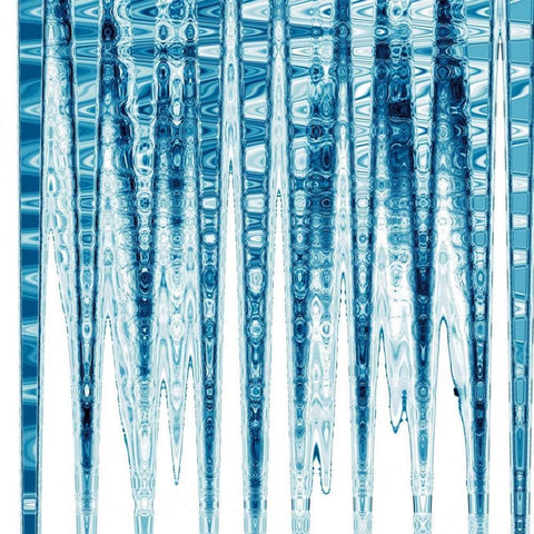 Icicles Black Modern Wood Framed Art Print with Double Matting by Butler, Jane-Ann