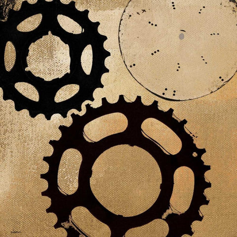 Sprockets I Black Modern Wood Framed Art Print by NOAH