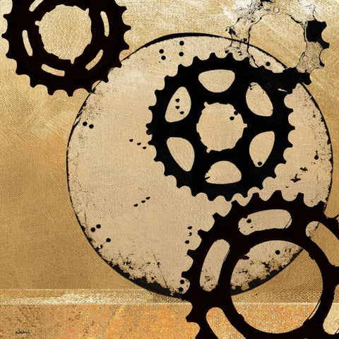 Sprockets II White Modern Wood Framed Art Print by NOAH