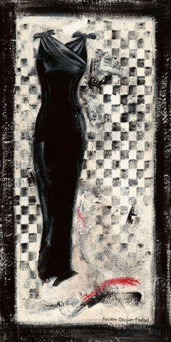 Going Retro II Black Ornate Wood Framed Art Print with Double Matting by Stajan-Ferkul, Andrea