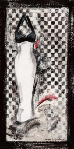 Going Retro IV Black Ornate Wood Framed Art Print with Double Matting by Stajan-Ferkul, Andrea