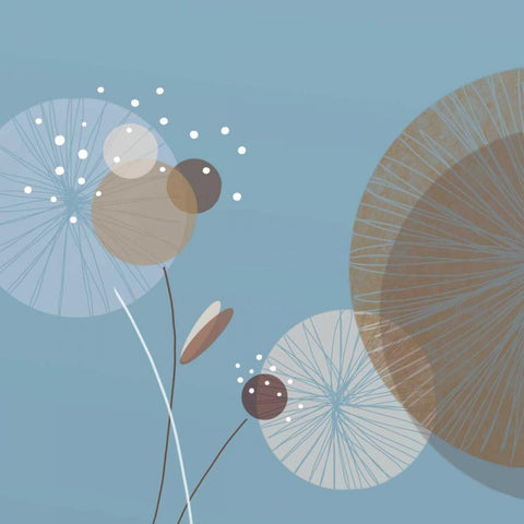 Blue Breeze II White Modern Wood Framed Art Print with Double Matting by Mitchell, Christina