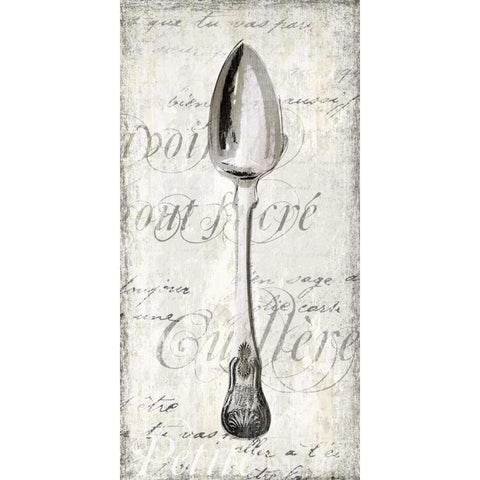 Cuillere Black Modern Wood Framed Art Print by Venter, Tandi