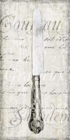 Couteau Black Ornate Wood Framed Art Print with Double Matting by Venter, Tandi