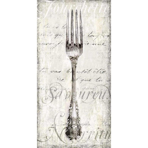 Fourchette Gold Ornate Wood Framed Art Print with Double Matting by Venter, Tandi