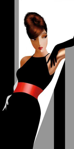 Sharon in Grays White Modern Wood Framed Art Print with Double Matting by Bravo, Jordan