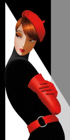 Natasha in Shadows White Modern Wood Framed Art Print with Double Matting by Bravo, Jordan
