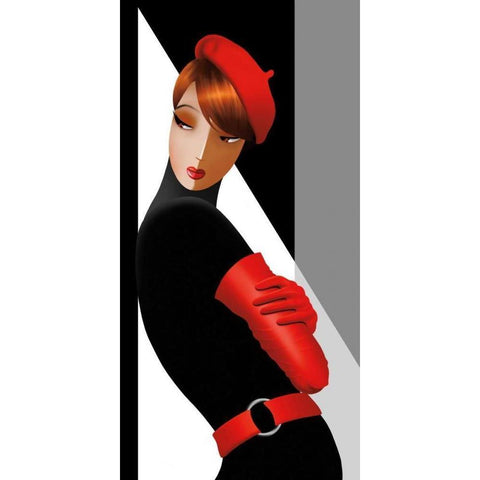 Natasha in Shadows White Modern Wood Framed Art Print by Bravo, Jordan