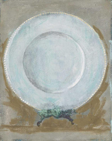 Dinner Plate II White Modern Wood Framed Art Print with Double Matting by Stajan-Ferkul, Andrea