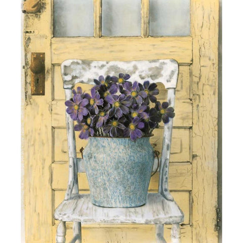 Cottage Bouquet I Black Modern Wood Framed Art Print with Double Matting by Atria, Cristin