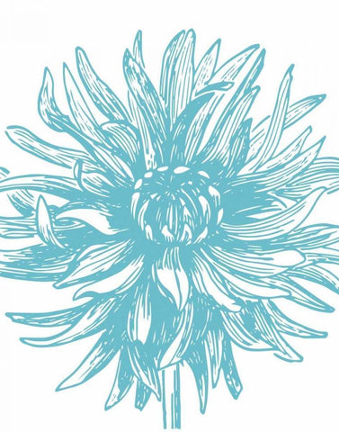 Florette II White Modern Wood Framed Art Print with Double Matting by Berg, Sabine