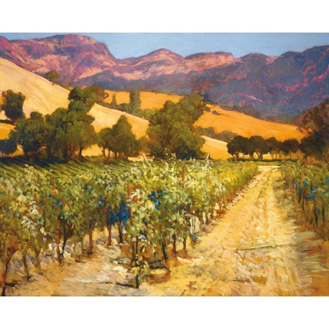 Wine Country Black Modern Wood Framed Art Print with Double Matting by Craig, Philip