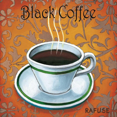 Black Coffee Black Ornate Wood Framed Art Print with Double Matting by Rafuse, Will