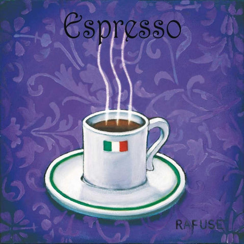 Espresso White Modern Wood Framed Art Print with Double Matting by Rafuse, Will