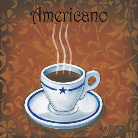 Americano Black Ornate Wood Framed Art Print with Double Matting by Rafuse, Will