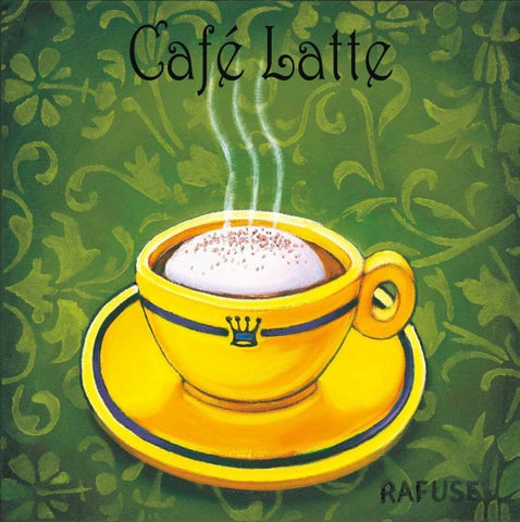 Cafe Latte Black Ornate Wood Framed Art Print with Double Matting by Rafuse, Will