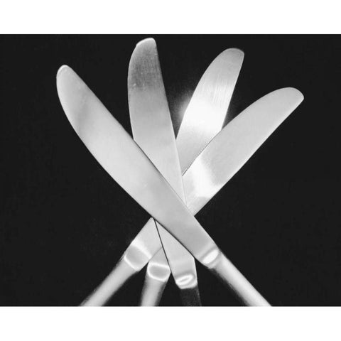 Knives Black Modern Wood Framed Art Print with Double Matting by Feeley, Mike