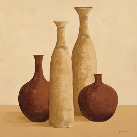 Simplistic II White Modern Wood Framed Art Print with Double Matting by Cometa, Emmanuel