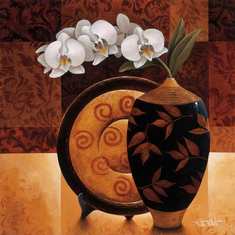 Orquidea Linda II White Modern Wood Framed Art Print by Mallett, Keith