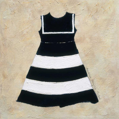 Nautical Girl I Black Modern Wood Framed Art Print by Stajan-Ferkul, Andrea